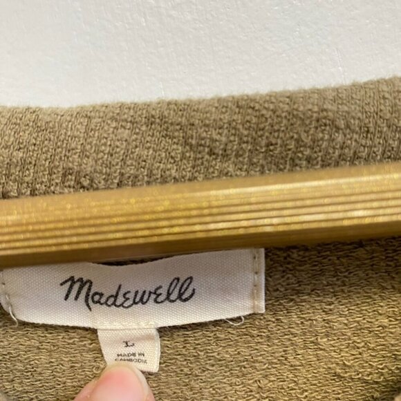 Madewell Shoulder Button Elbow Patch Top - Picture 7 of 15